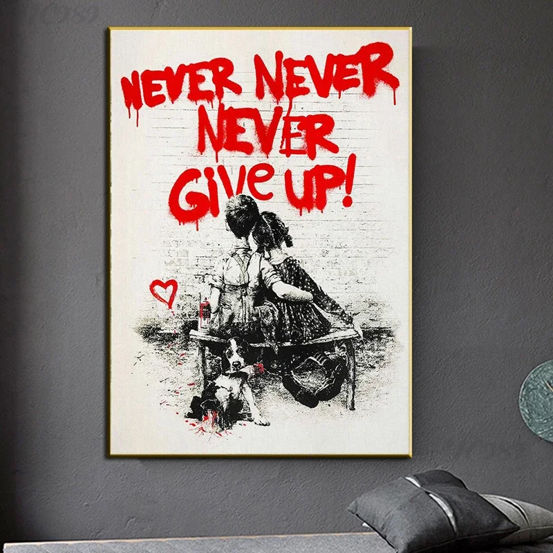 Banksy Graffiti Wall Art, Neve - Home Office Room Inspiration review and price