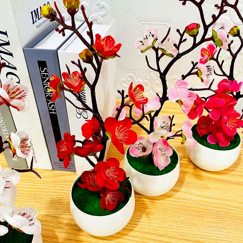 Simulation Plum Flower Pot Pla - Home Office Layout review and price