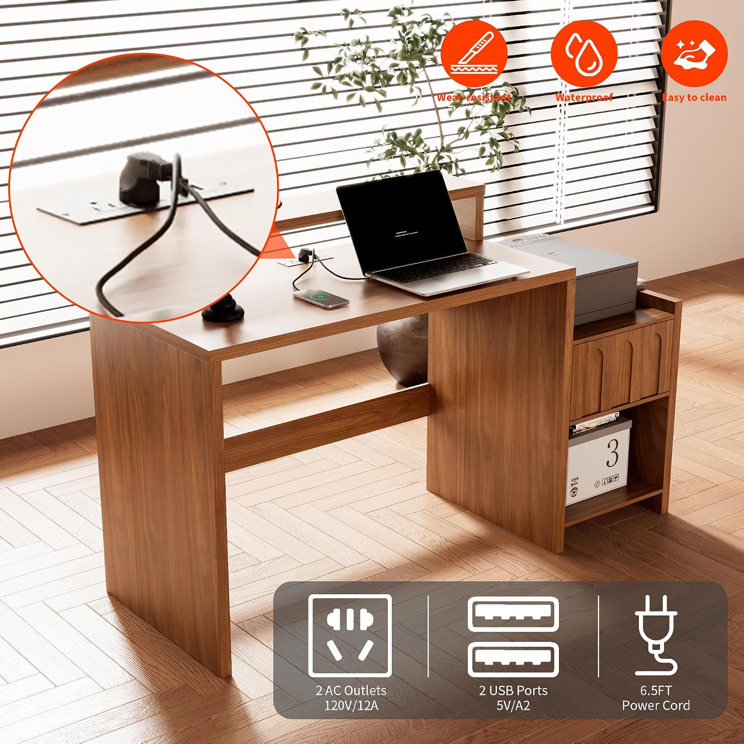 60 Inch Executive Desk with Dr - Home Office Work Table review and price