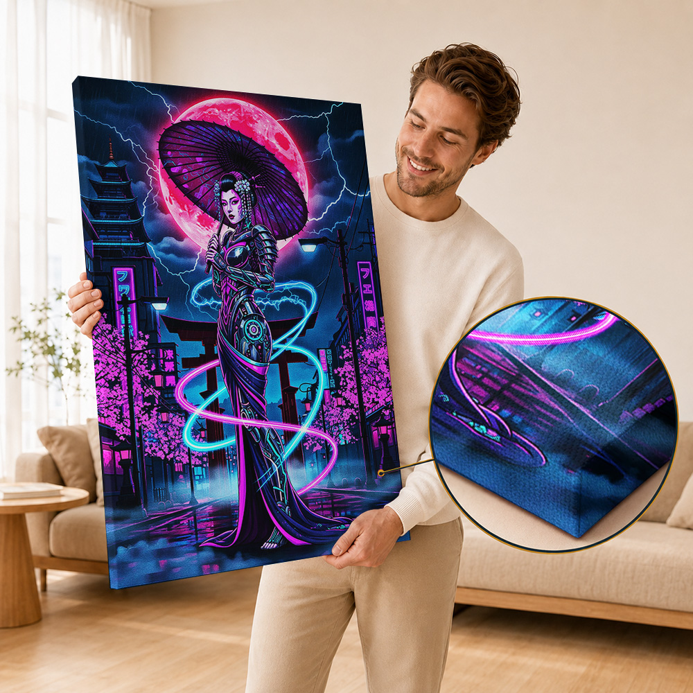 Cyberpunk Canvas Print Poster  - Home Office Or review and price